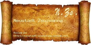 Neustadt Zsuzsanna névjegykártya